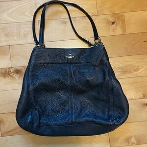 Coach Black Leather Shoulder Bag